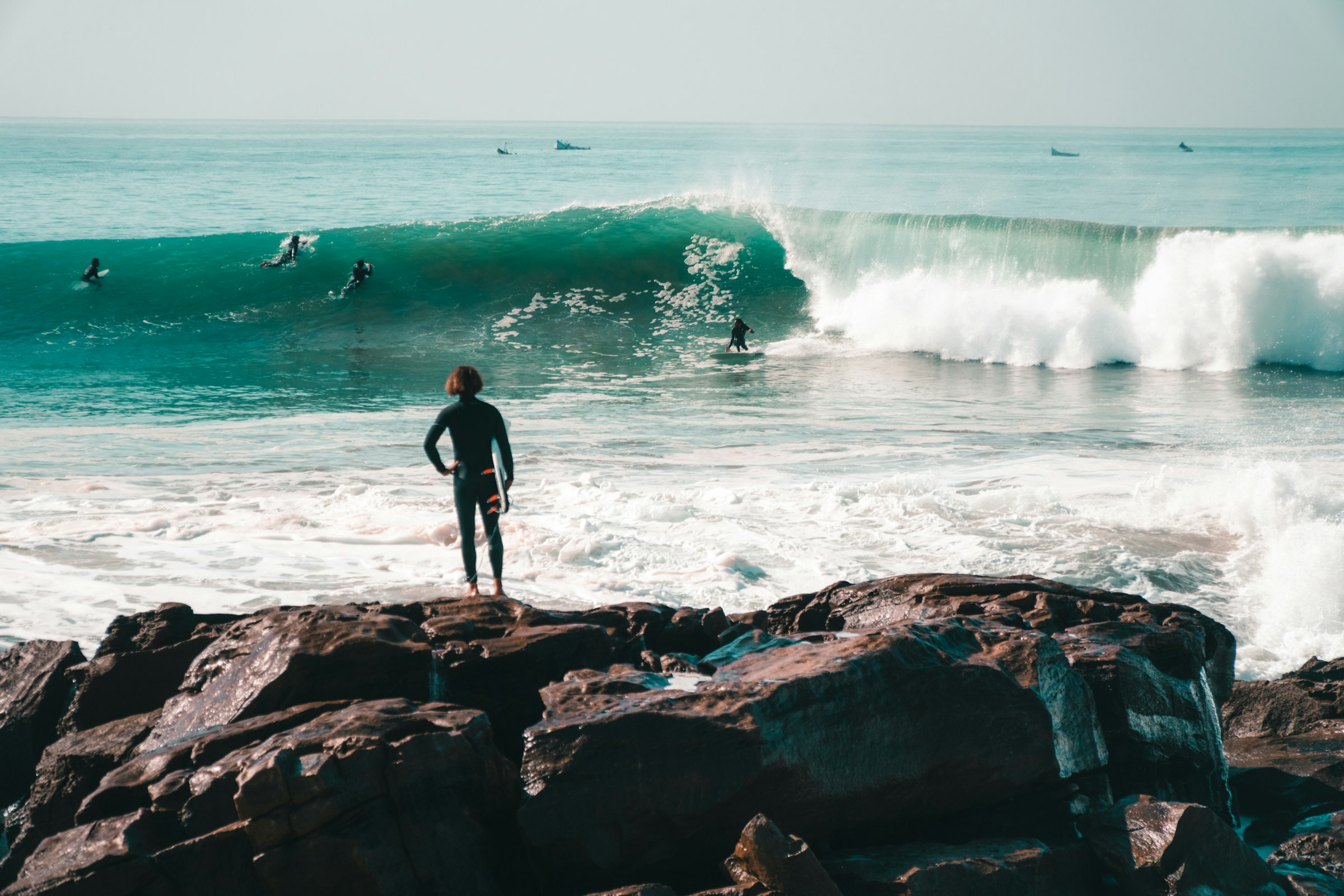 Accueil Taghazout — plage de surf
